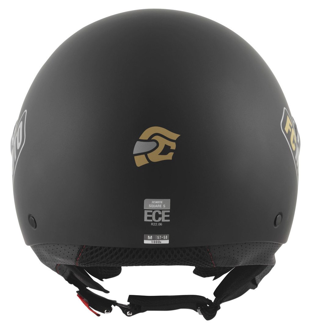 FC-Moto Motorradhelm Square-RS Jethelm, Ratschenverschluss, ECE 22.06
