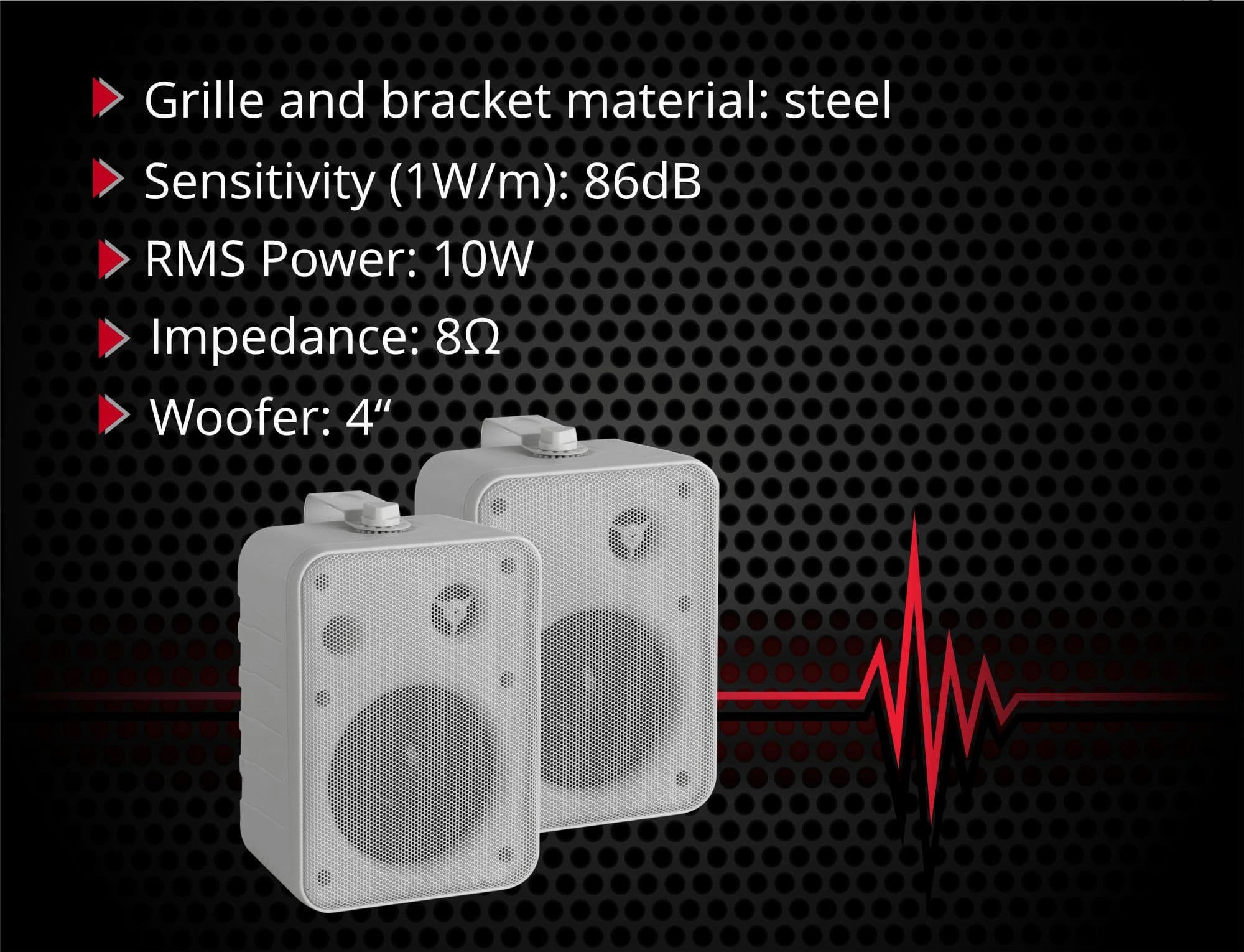 Studio paar MKIII W, Installation, Control Weiß - HiFi-Anwendung) Lautsprecherboxen oder 4 Lautsprecher HiFi-Lautsprecher Boxen McGrey für (10 One