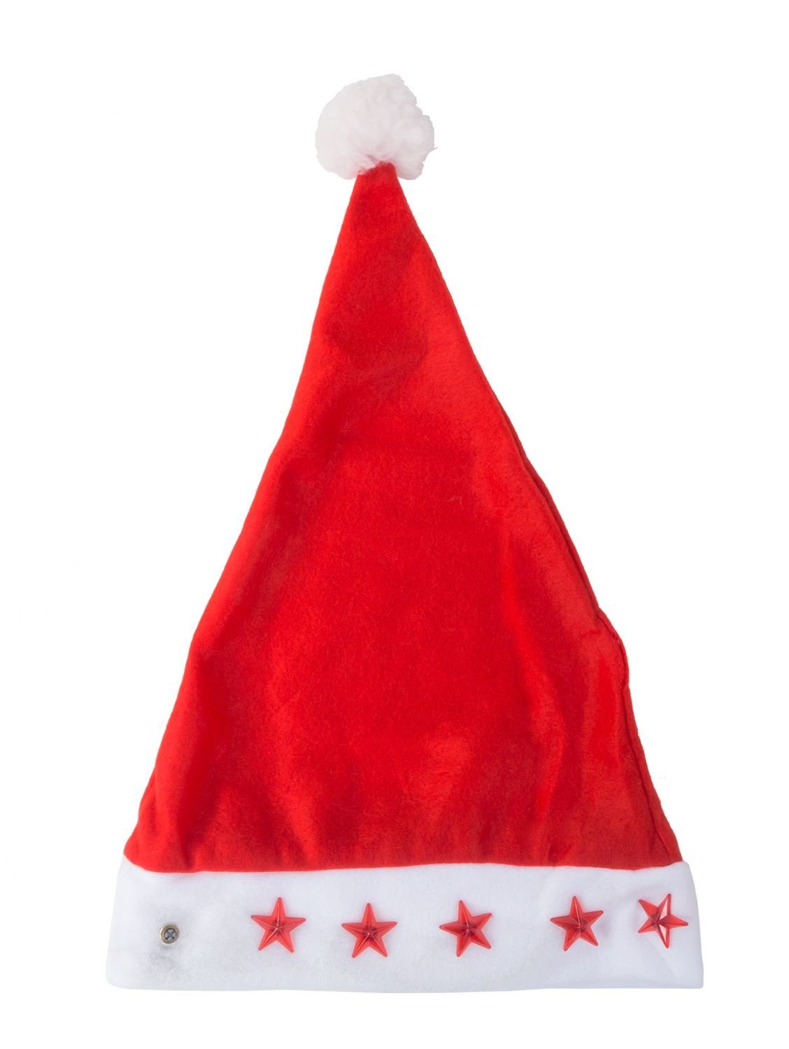 BURI Bommelmütze Weihnachtsmannmütze beleuchtet Nikolaus Mütze günstig online kaufen