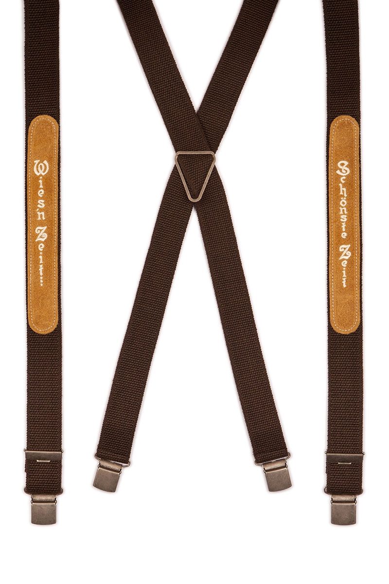 Luise Steiner Trachtenlederhose Trachten Hosenträger - WIESN - ZEIT - braun