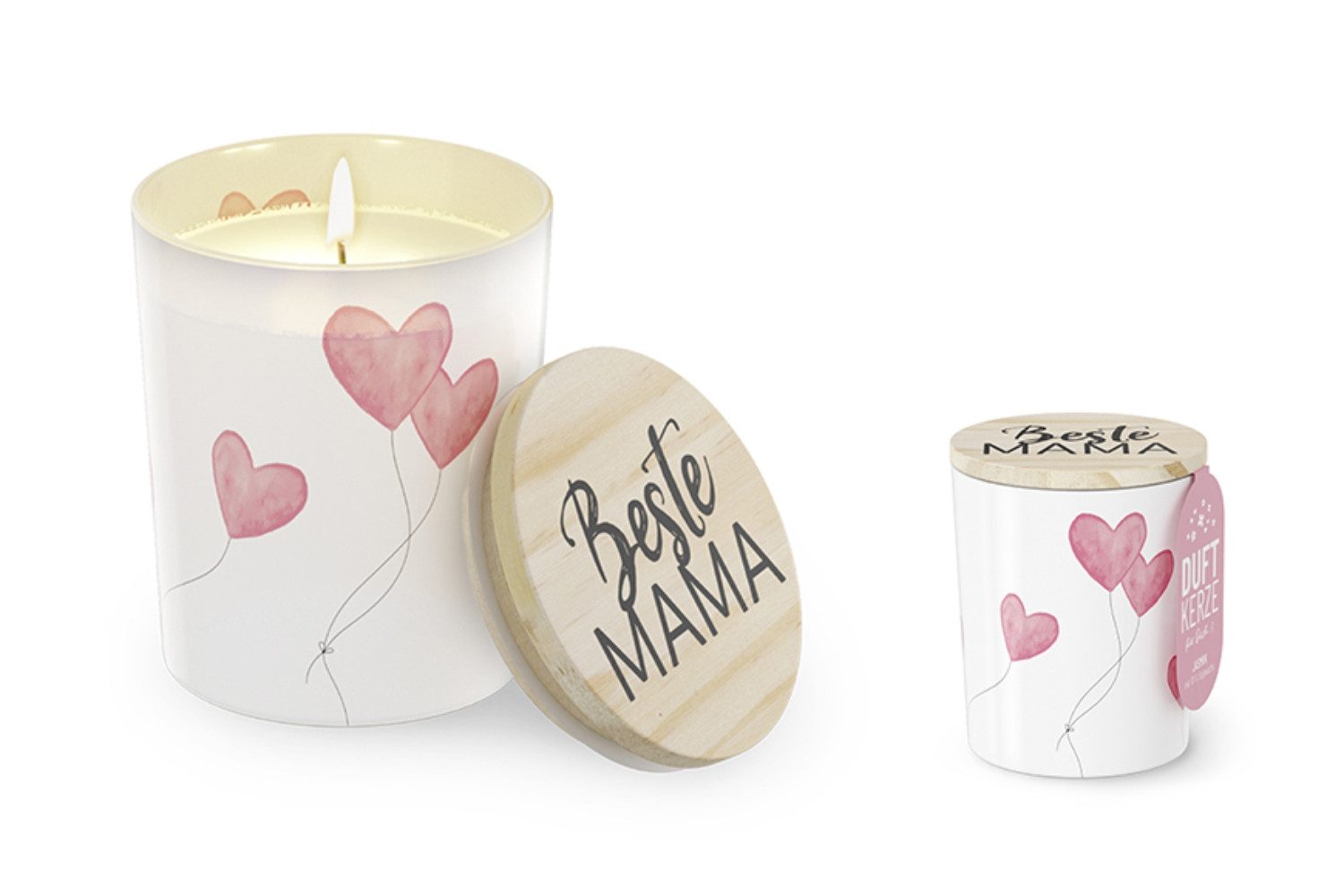 La Vida Geschenk für Dich Duftkerze la Vida Duftkerze im Glas mit Deckel, Serie Mama, Brenndauer ca. 30 Stunden