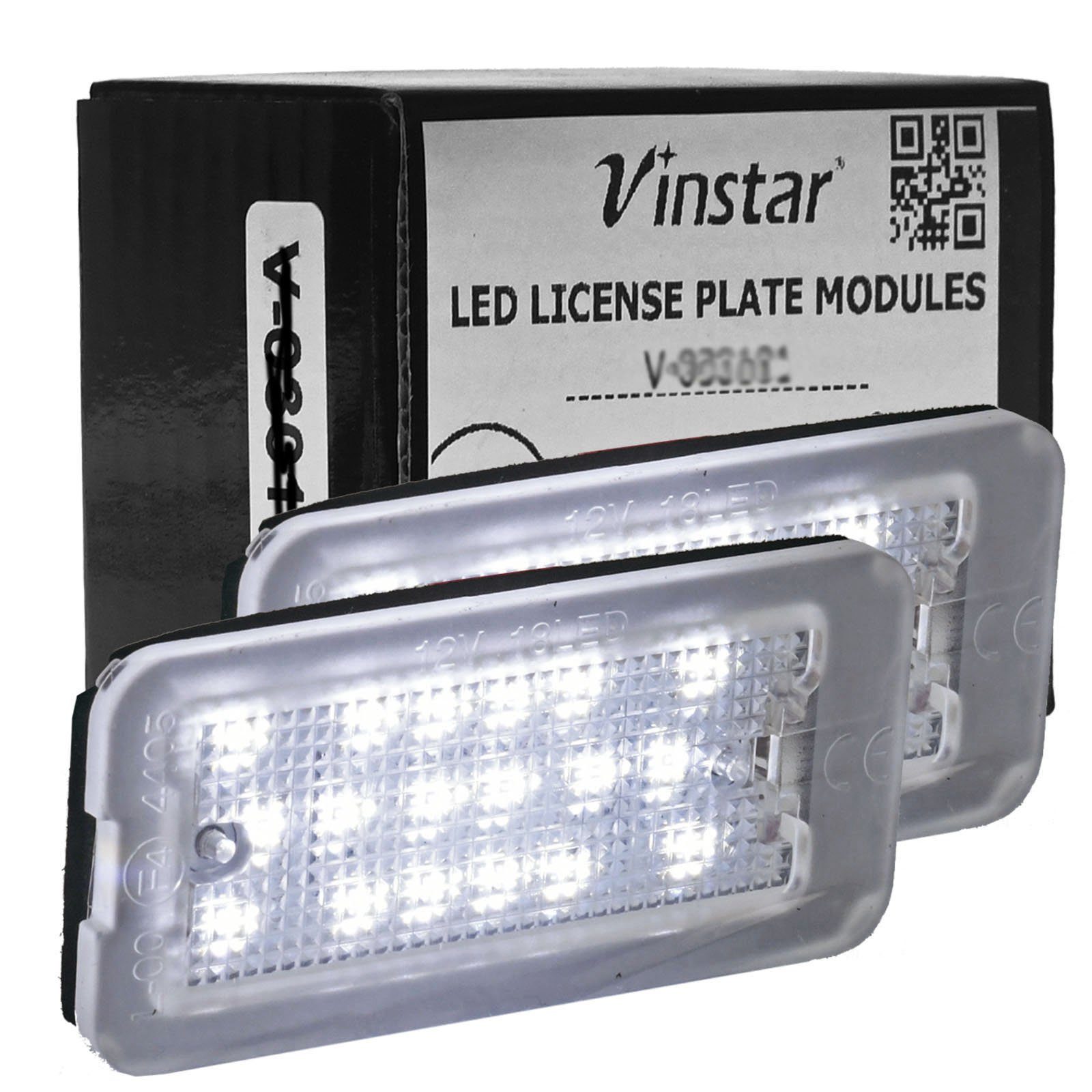Vinstar KFZ-Ersatzleuchte LED Kennzeichenbeleuchtung E-geprüft für FIAT, kompatibel mit: FIAT 500 500C ab 2007