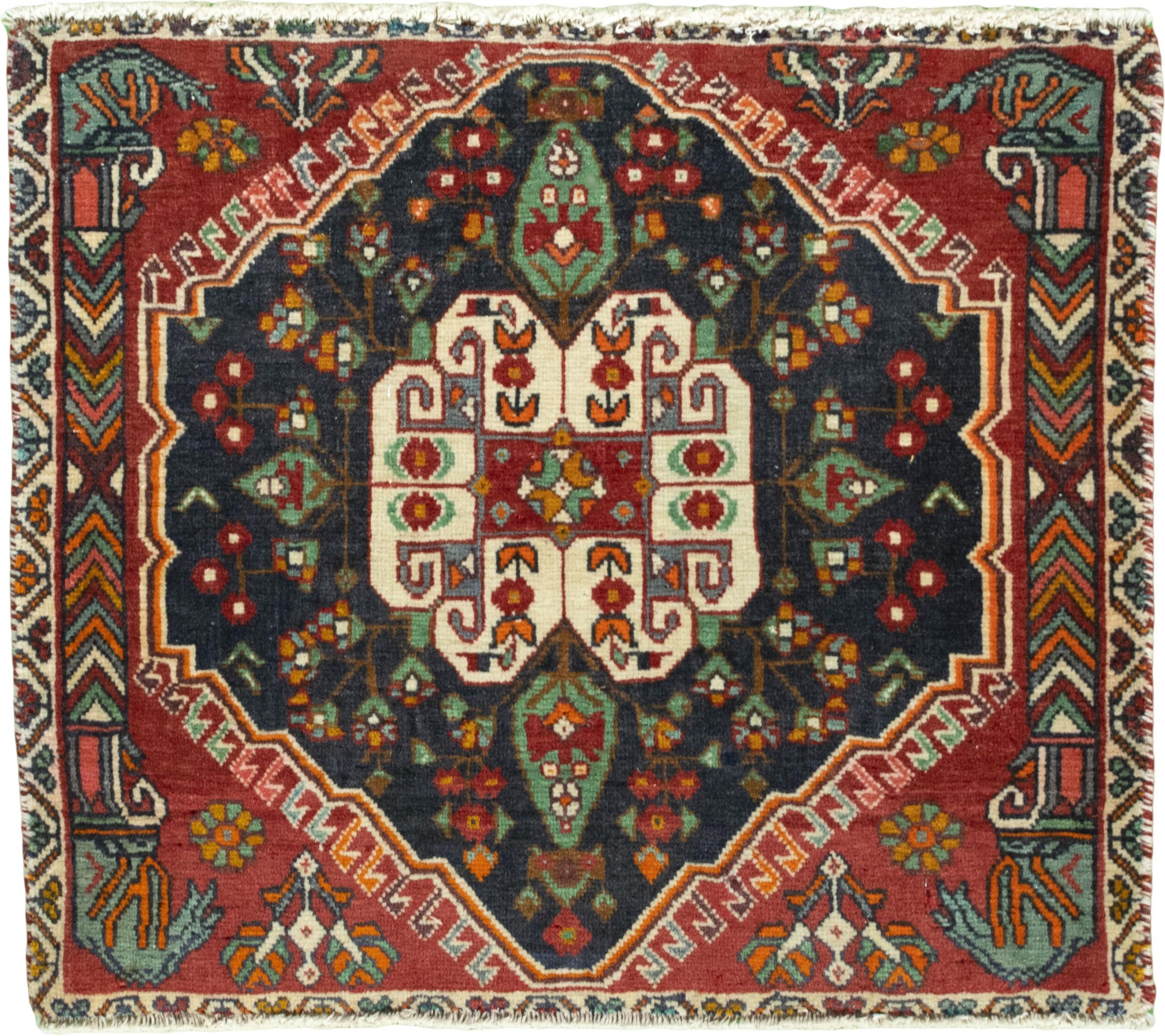 Nain Trading Orientteppich Shiraz 64x56 Handgeknüpfter Orientteppich / Perserteppich, rechteckig, Höhe: 10 mm