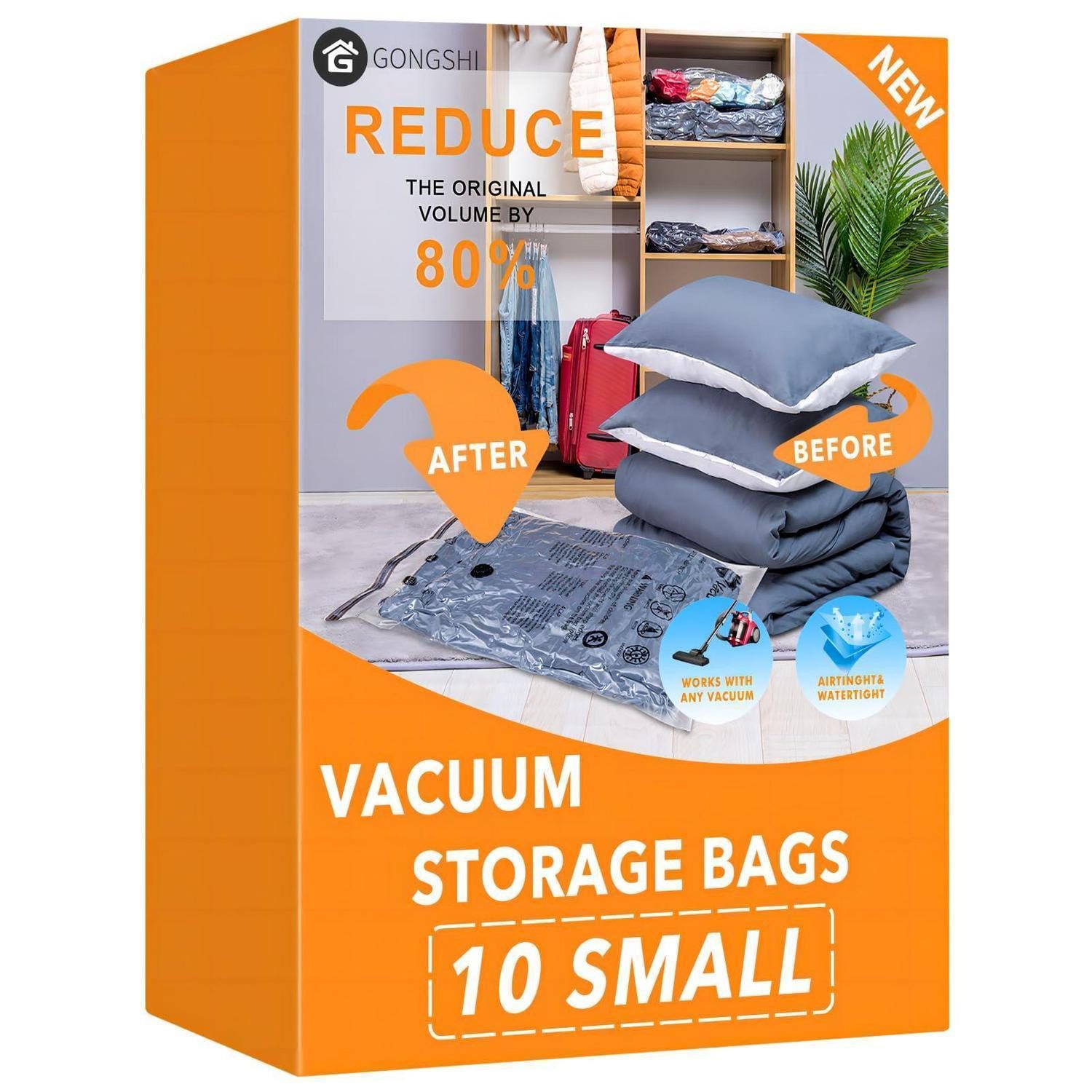 LuxusKollektion Vakuumierbeutel Vakuumbeutel Kleidung Bettwäsche 10er Set