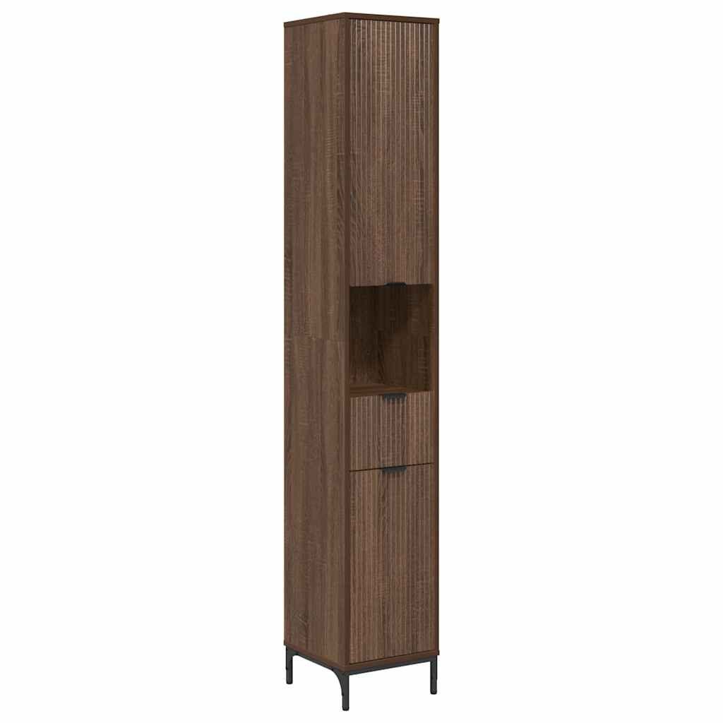 vidaXL Badezimmerspiegelschrank Bad hoher Schrank Braune günstig online kaufen