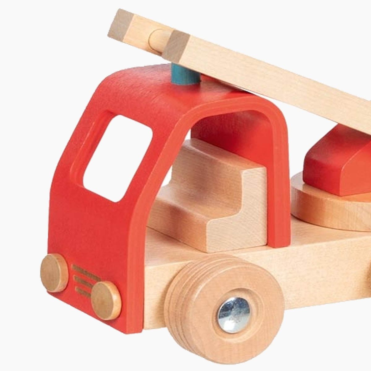 goki Spielzeug-Feuerwehr Feuerwehrfahrzeug Leiterwagen Goki, (Packung, 1-tlg., set), Spielspaß für kleine Feuerwehrhelden