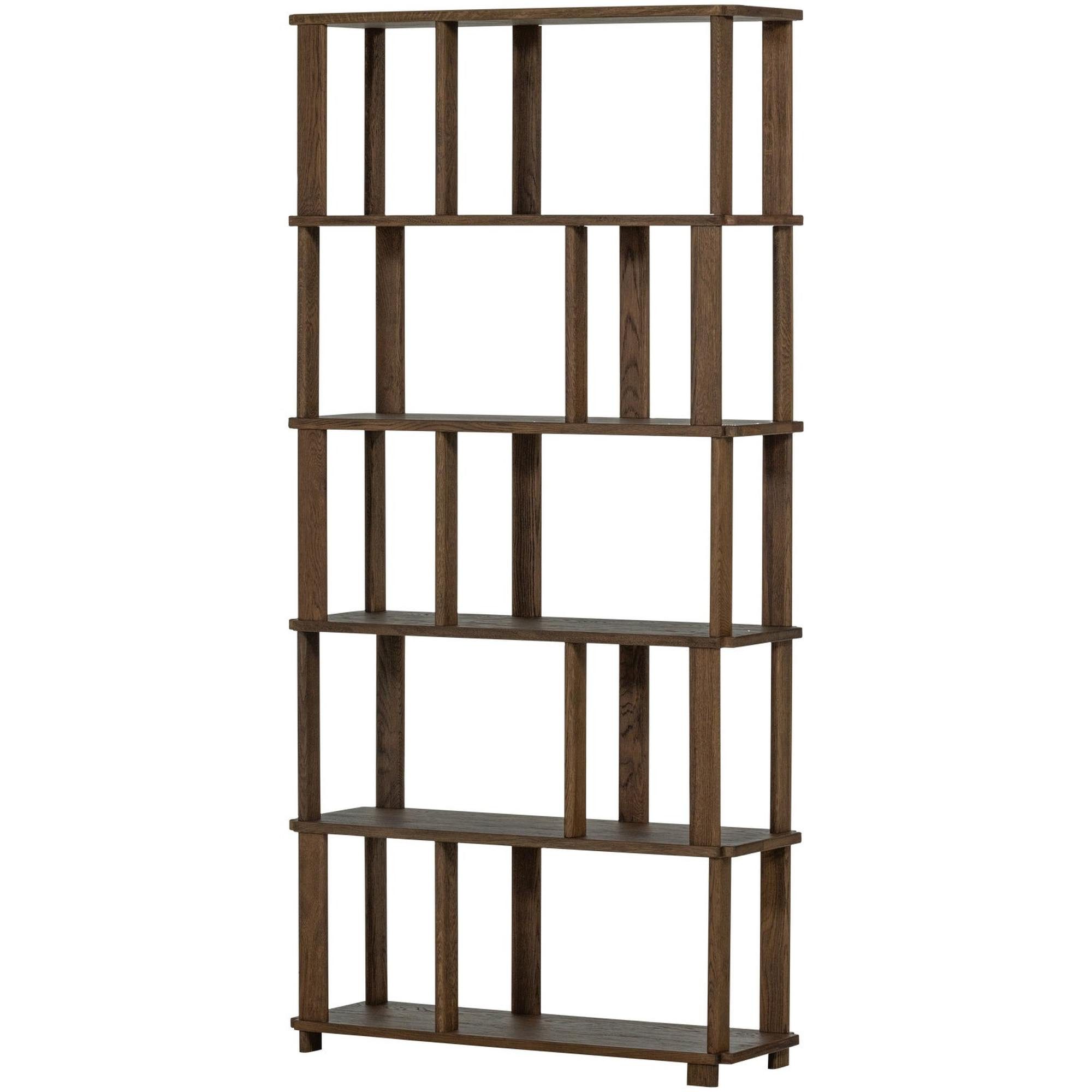 WOOOD Regal Riss Eiche Natur 186x90 cm - offenes,kreatives Design, Offenes Bücherregal mit kreativem Design