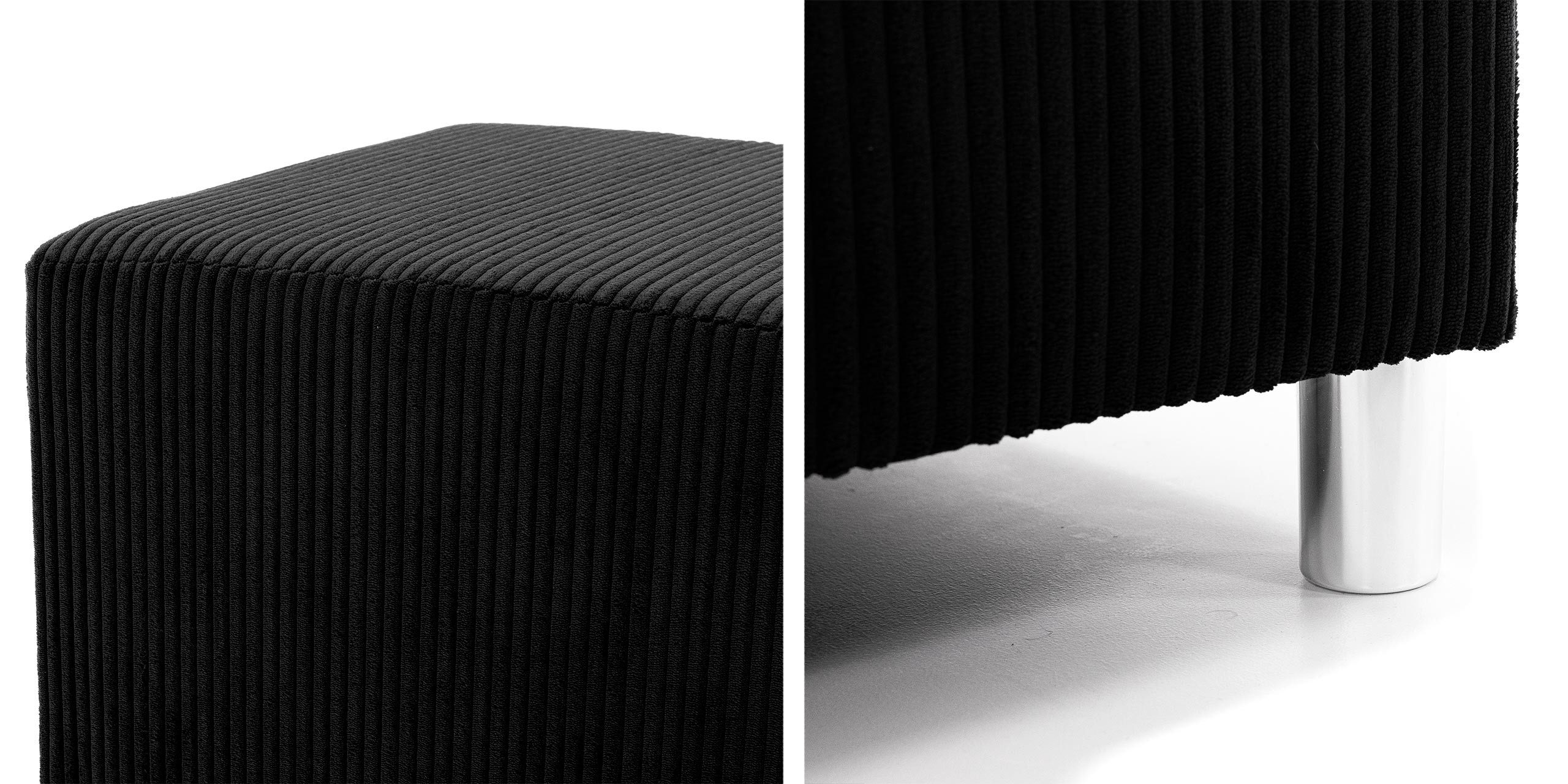 MIRJAN24 Polsterhocker Dover Cord, 65x56x42 cm