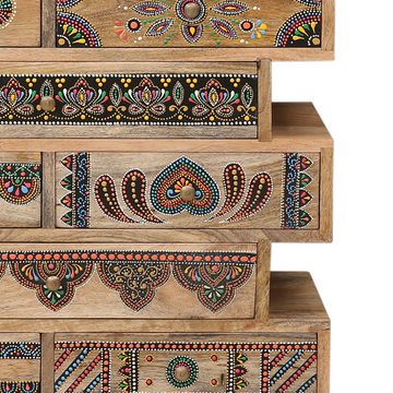 Marrakesch Orient & Mediterran Interior Kommode Kommode mit Schubladen aus Holz Orientalische Deko Schubladenkommode
