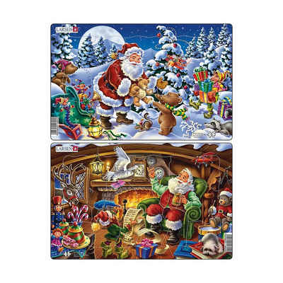 Larsen Puzzle »Weihnachts-Rahmen-Puzzle, 15 Teile, 36x28 cm,«, Puzzleteile