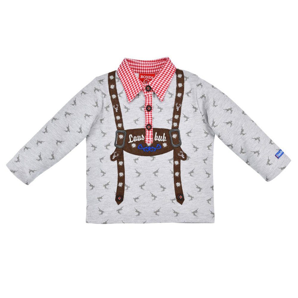 BONDI T-Shirt BONDI Jungen Sweatshirt 'Lausbub' 9 mit Hemdkragen