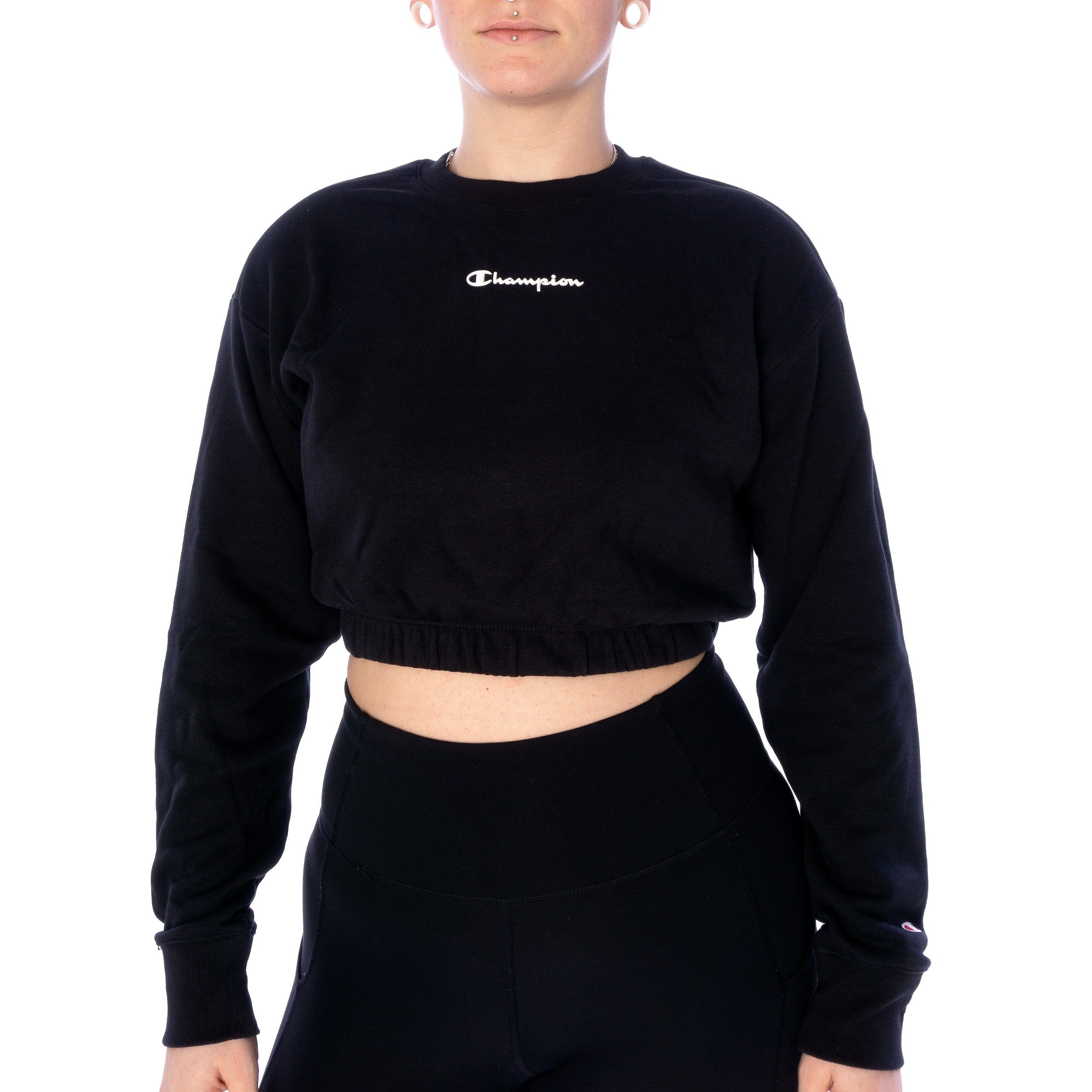 schwarz Champion Sweater 1-tlg) 115210 Stück, Crop (1 Champion Sweater