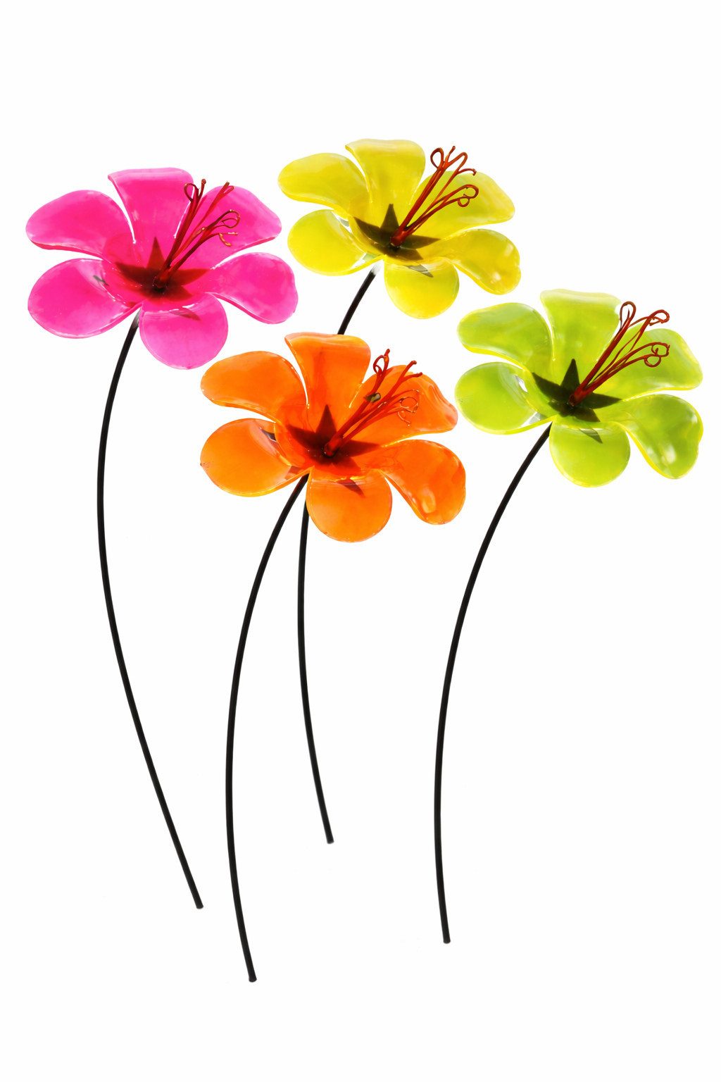 finehomegarden Gartenstecker Sonnenfänger Ringelblume 4fach sort. am Swingstab Gartenstecker (Set, 4-St., 4tlg. Set) Ø18cm H103cm bunt Sommer Stecker Garten