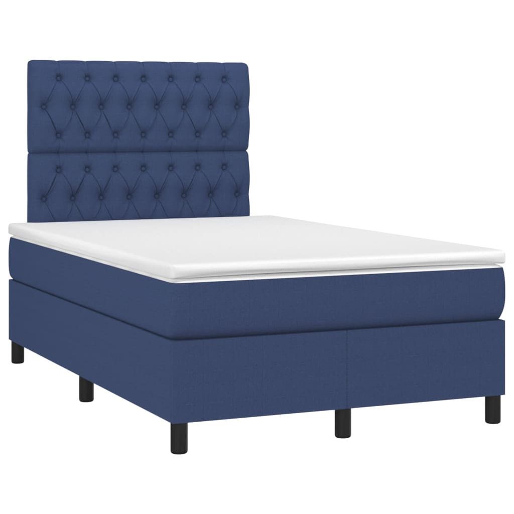 vidaXL Bett Boxspringbett mit Matratze Blau günstig online kaufen