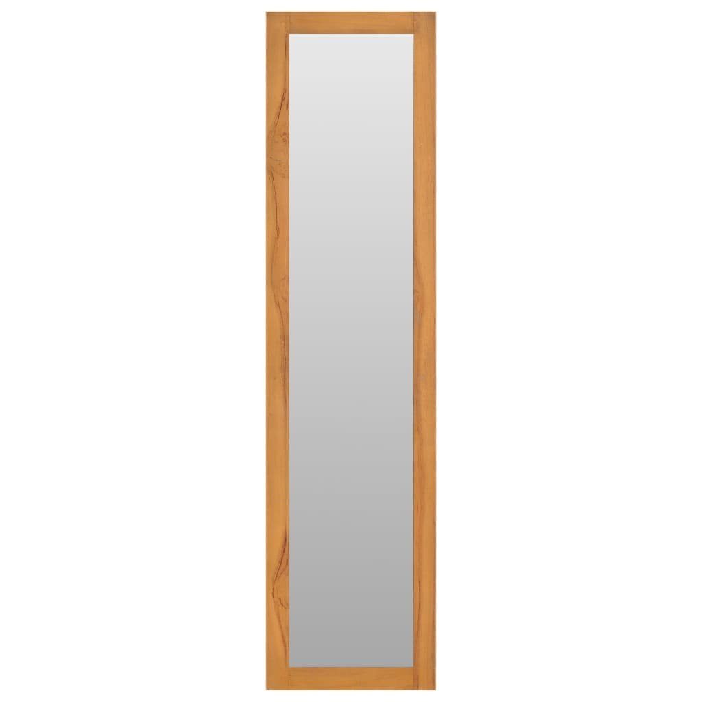 vidaXL Spiegel Wandspiegel mit Regalen 30×30×120 cm Teak Massivholz (1-St)