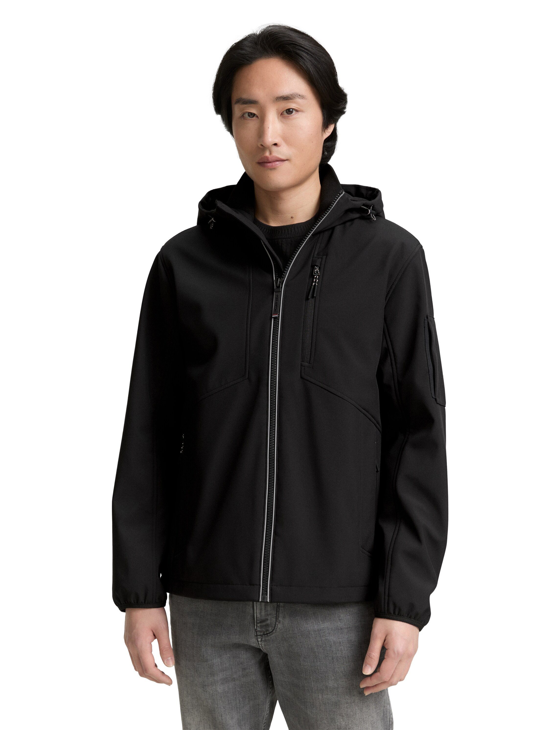 TOM TAILOR Softshelljacke mit Kapuze