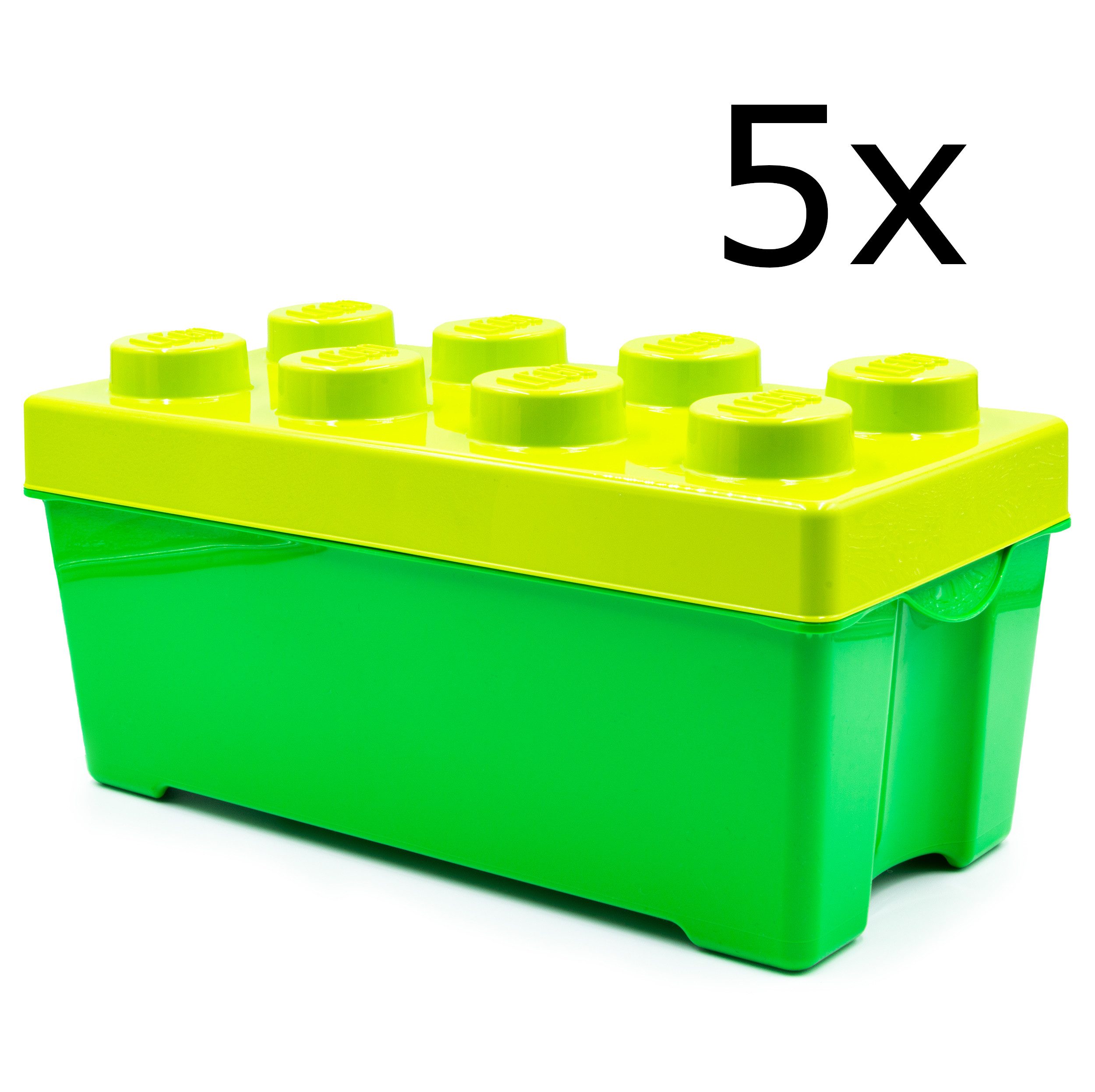 LEGO® Aufbewahrungsbox LEGO: grüne Aufbewahrungsbox, 5 Stück