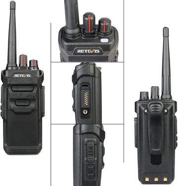 Retevis Walkie Talkie RT648, IP67 Wasserdicht,PMR446, VOX, für Baustelle, Schule (6 Stück)