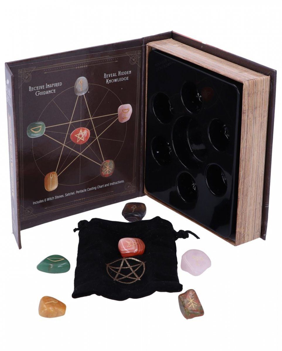 Hexen Zaube Magische Spell Steine Horror-Shop Set Dekofigur Salems & für