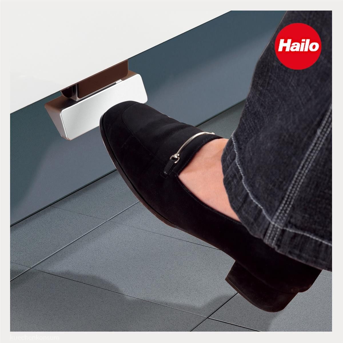 Hailo Einbaumülleimer Hailo Fußpedal 3691301 Türöffner Kick and go Fußhebel Abfallsammler