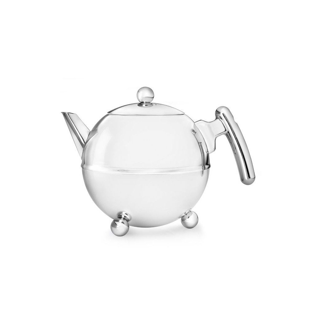 Bredemeijer Kanne Bredemeijer Teekanne Duet® Bella Ronde 0,75 L Chromfarben, 750 l, (Packung)