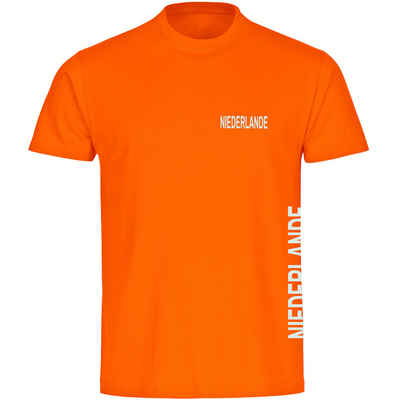 multifanshop T-Shirt Herren Niederlande - Brust & Seite - Männer