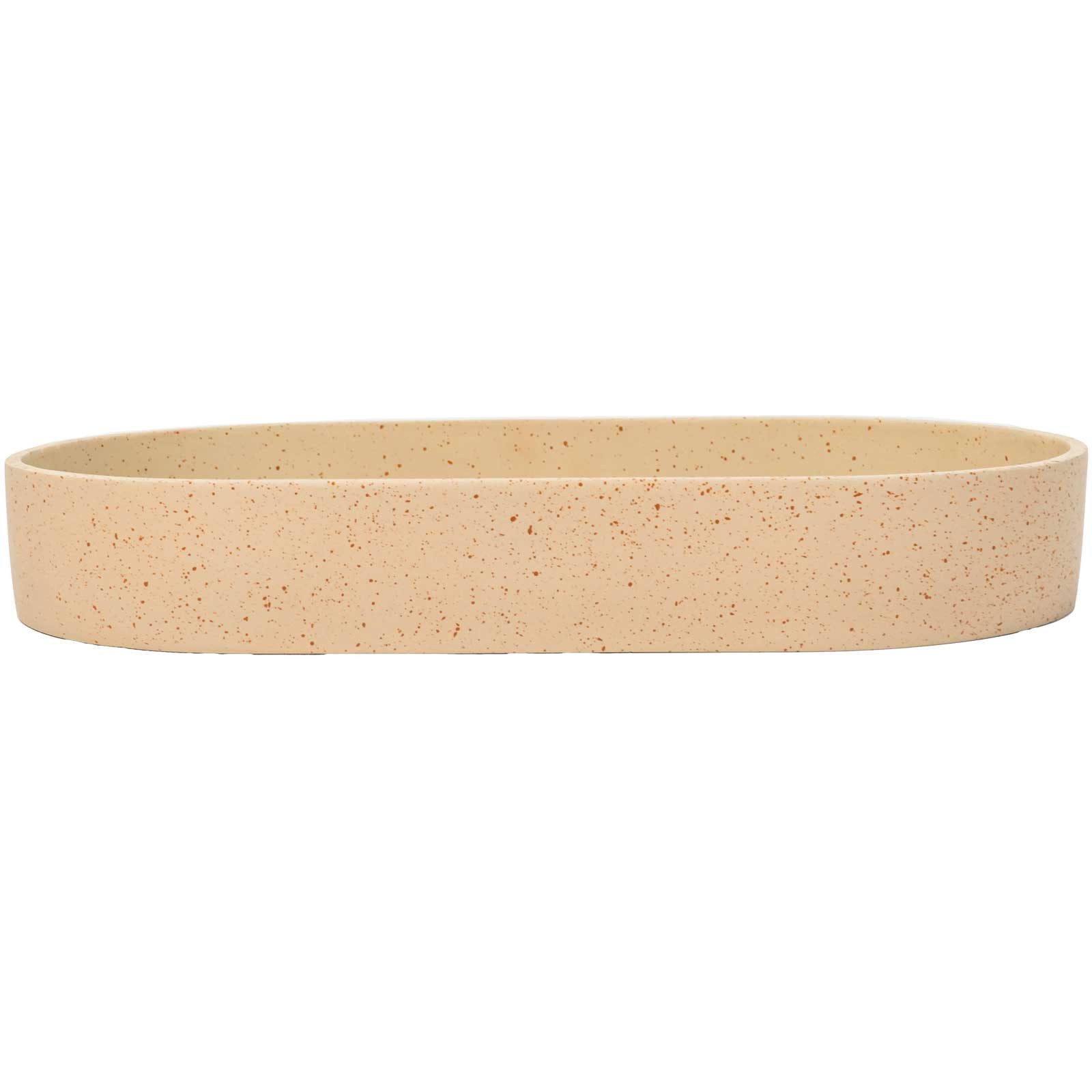 VIVANNO Pflanzschale Fiberglas SOLENA Schale - Arbanecreme Matt Mit Muster (1 St), 35x20x5 cm