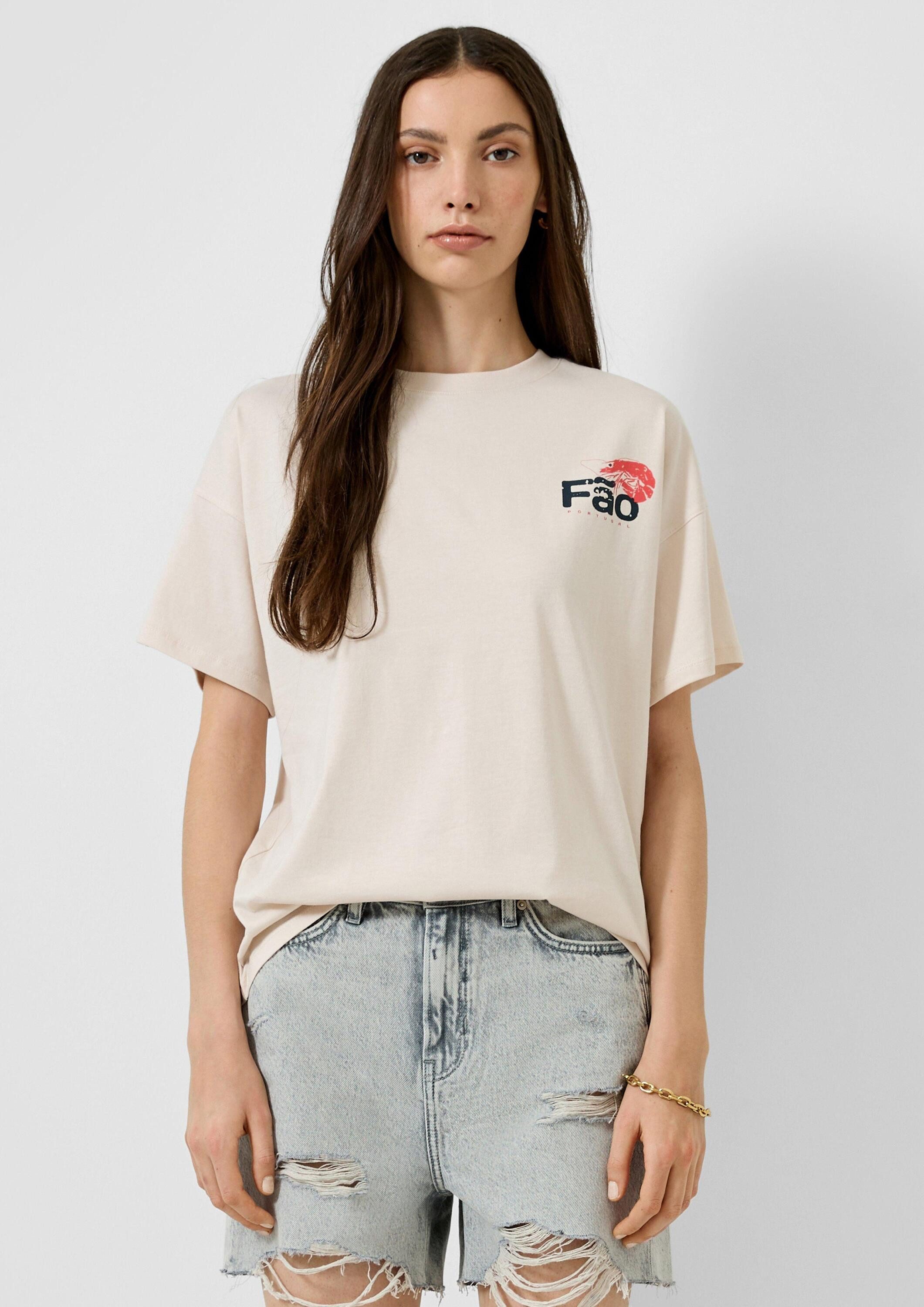 QS Kurzarmshirt T-Shirt Oversize-Shirt mit Rückenprint
