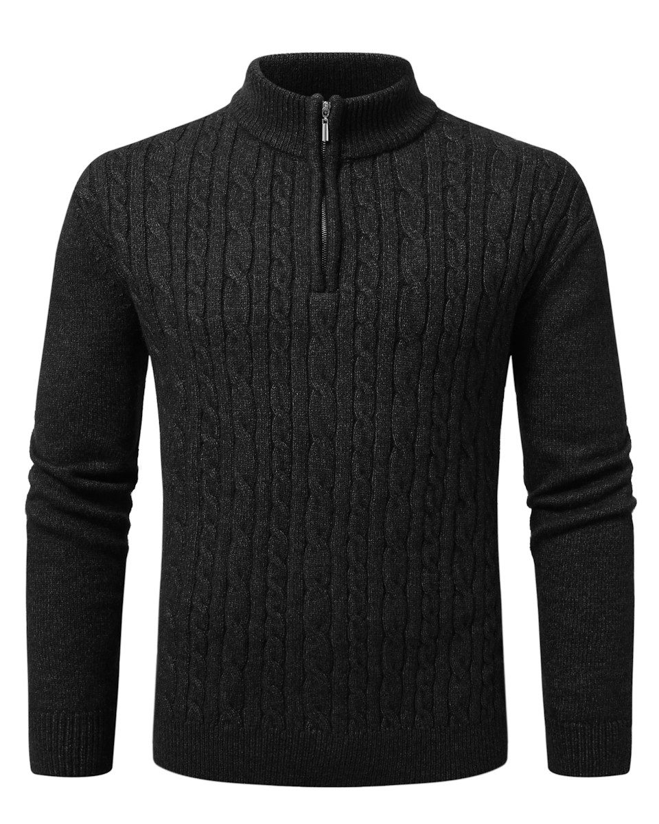 Allthemen Strickpullover mit halbem Reißverschluss Pullover günstig online kaufen