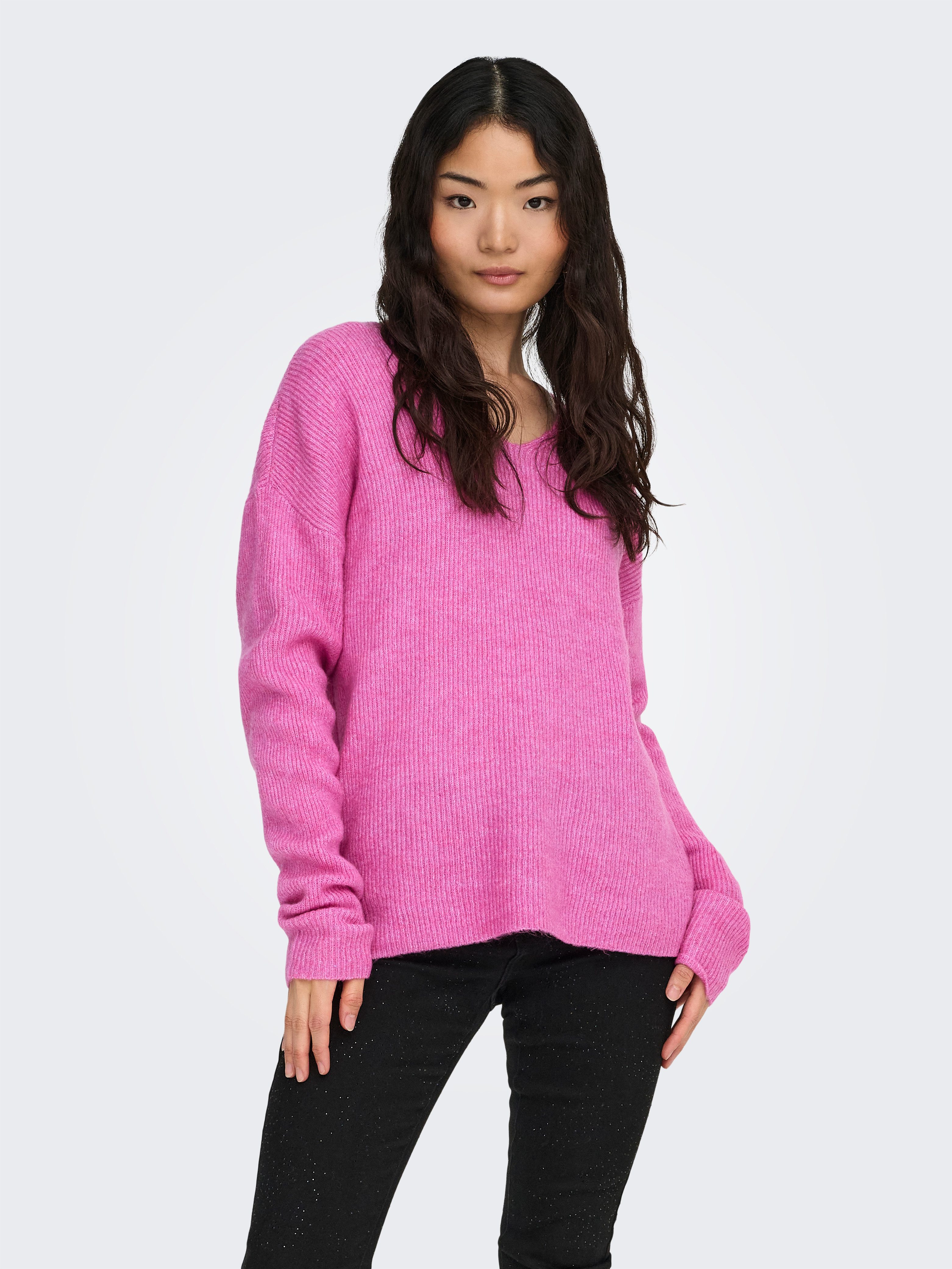 ONLY V-Ausschnitt-Pullover ONLCAMILLA V-NECK L/S PULLOVER KNT NOOS günstig online kaufen