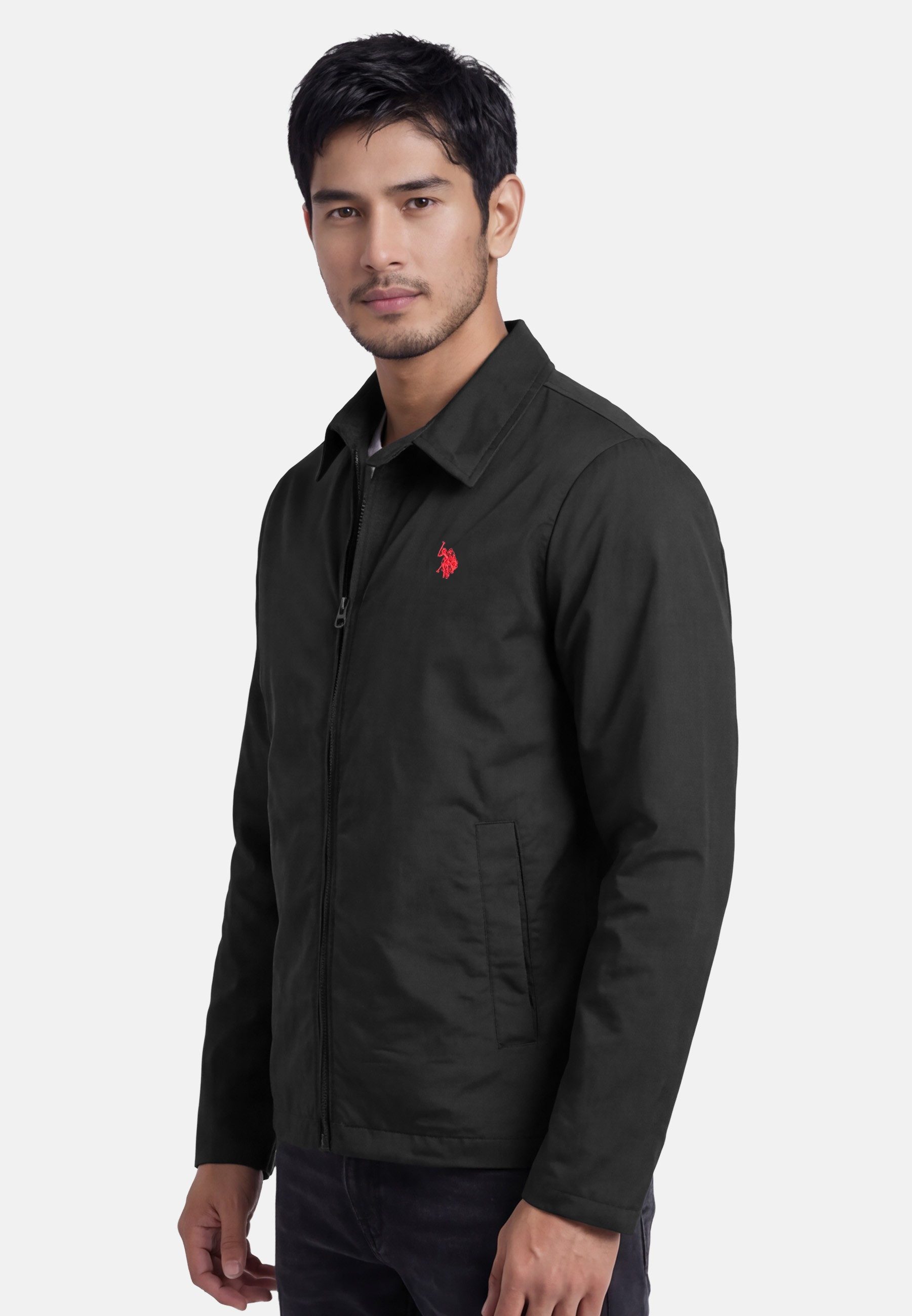 U.S. Polo Assn. Hemdjacke USMaverrick - Herren Übergangsjacke leicht – Freizeitjacke mit Stretch Leichte Jacke mit Reißverschluss und Seitentaschen