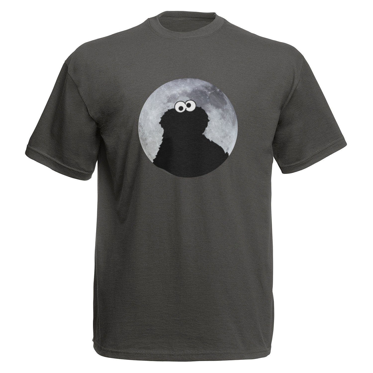 Monster Cookie T-Shirt Moonnight Sesamstrasse grey