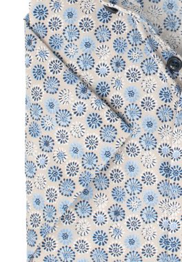 MARVELIS Kurzarmhemd Kurzarmhemd - Comfort Fit - Muster - Beige Allover-Print