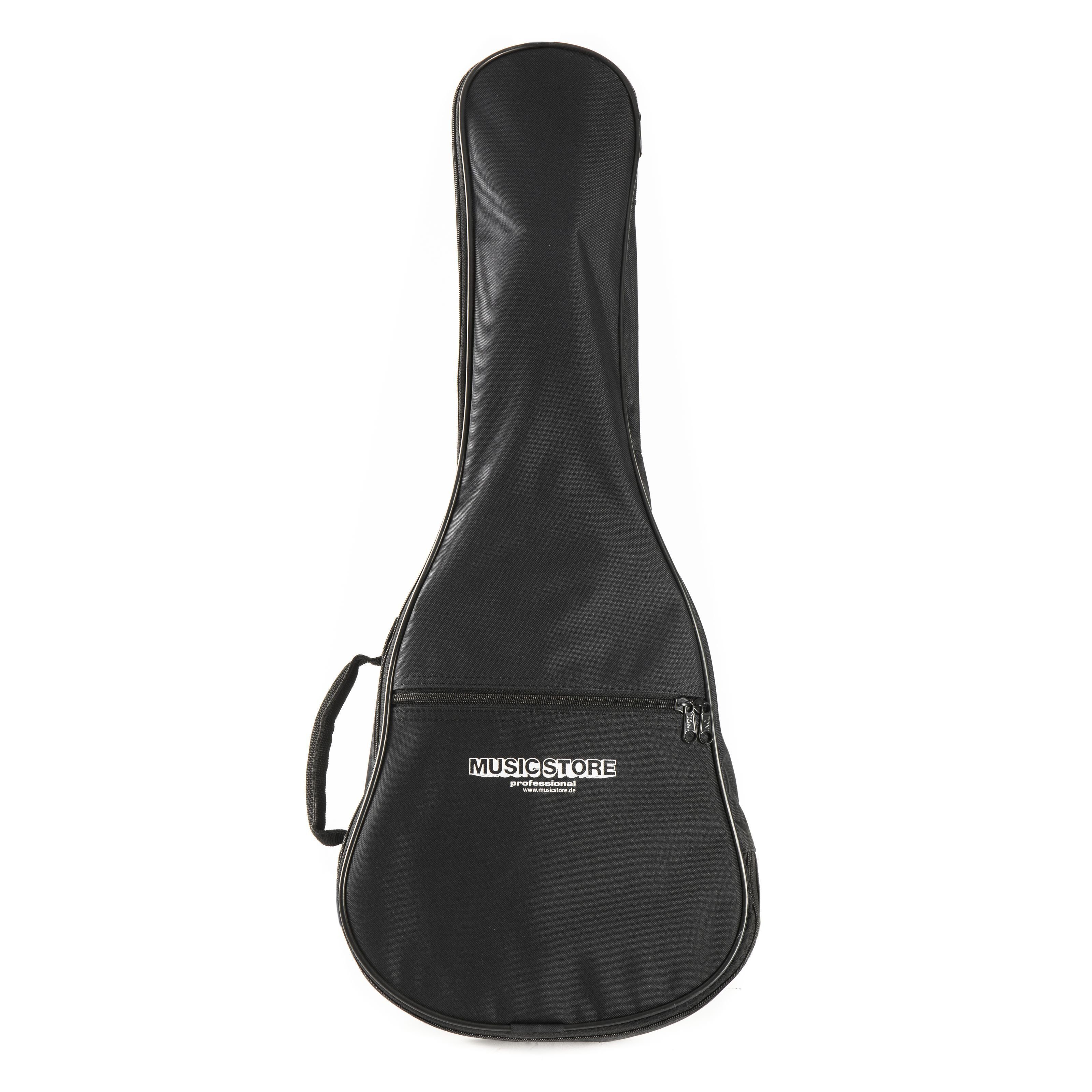 MUSIC STORE Gitarrentasche (Gigbag für 1/2 klassische Gitarre, Leicht, Regenabweisend, mit Rucksackgarnitur und Zubehörfach, Economy, Gitarrenkoffer und Gitarrentaschen, Gitarrentasche Konzertgitarre), Gigbag, 1/2 klassische Gitarre, Regenabweisend