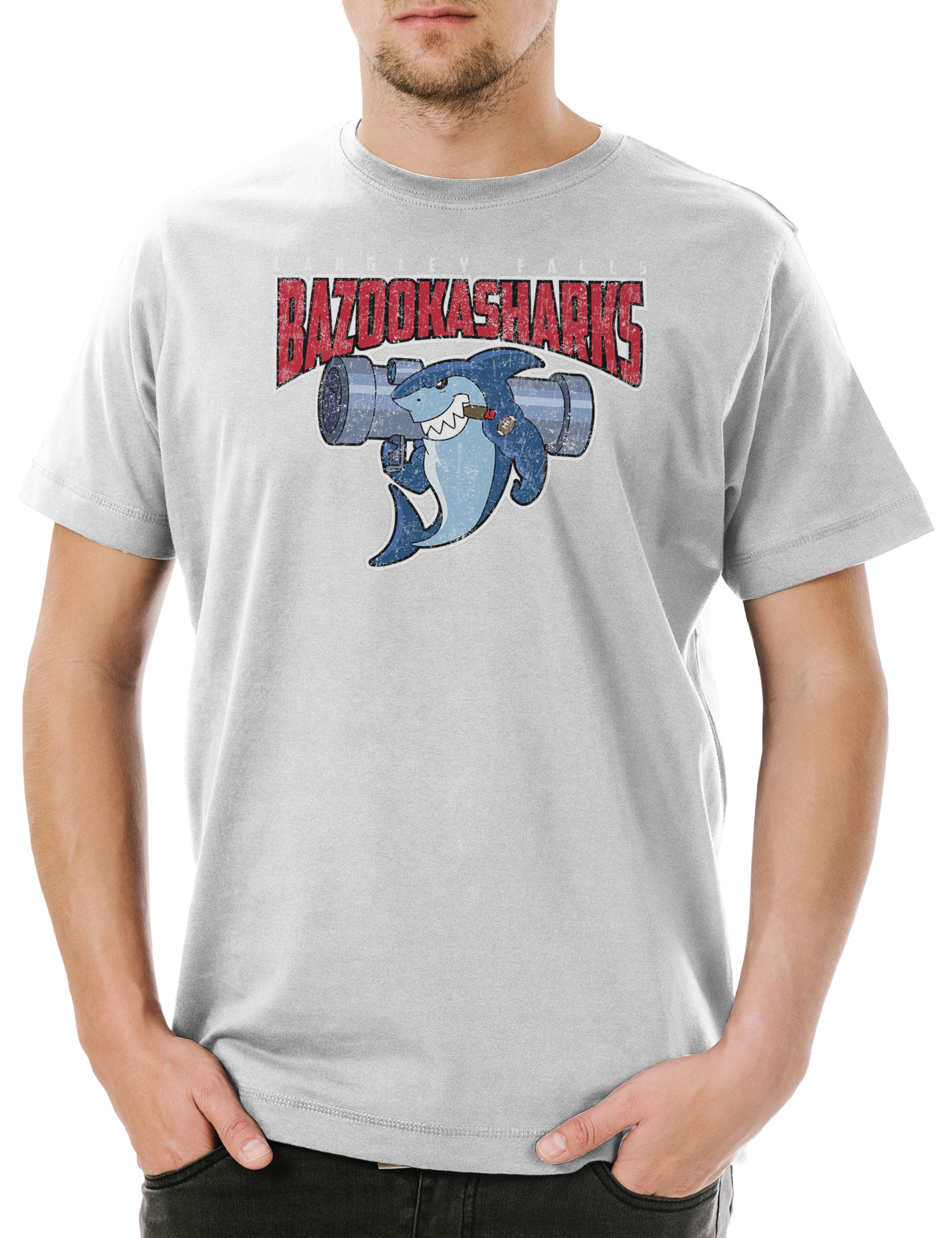 Print-Shirt B Sharks Herren T-Shirt Gamer Dark Games Gaming Video PC Admin