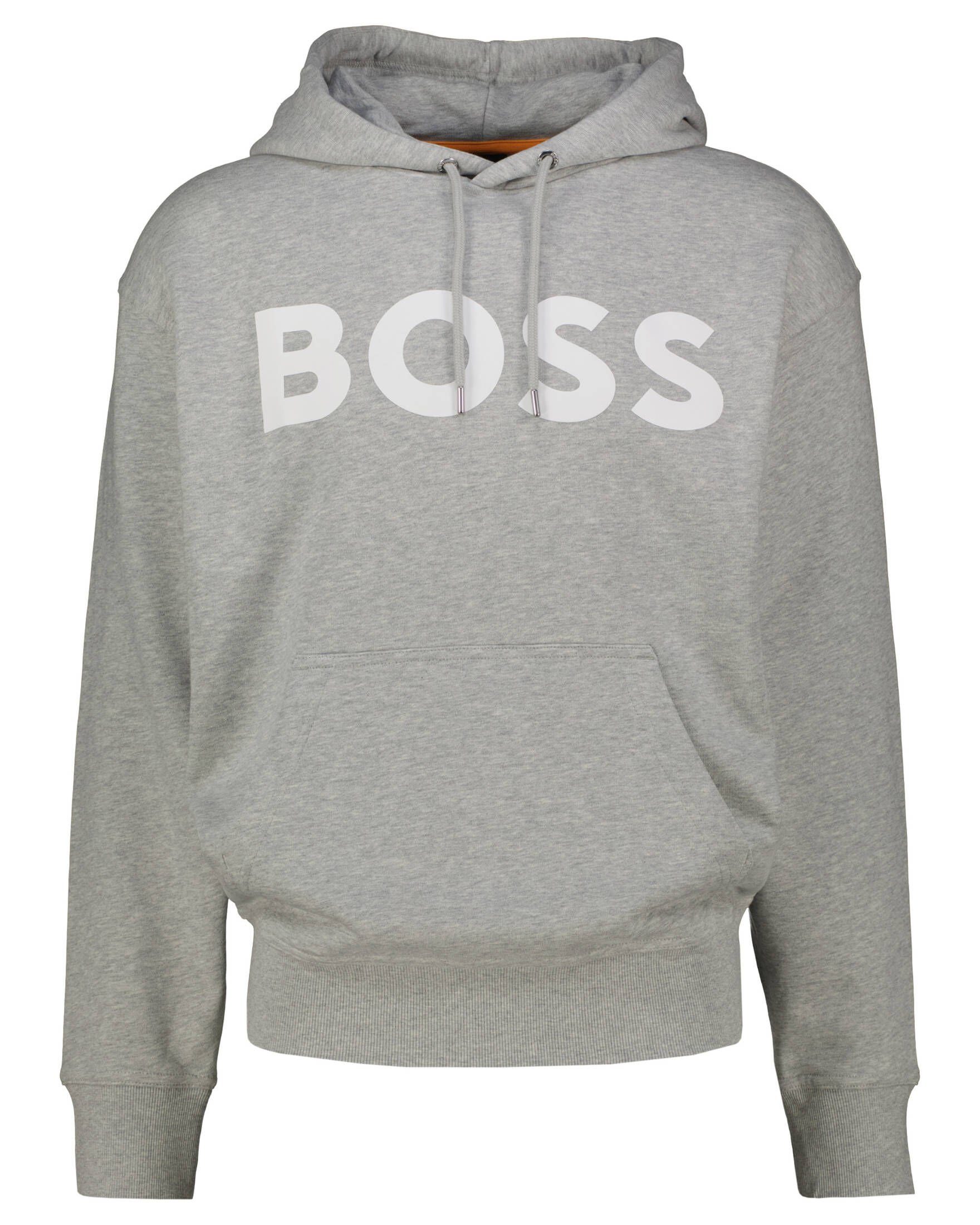 ORANGE WebasicHood weißem Logodruck, Kapuze mit BOSS Sweatshirt Bequeme mit Kordelzug