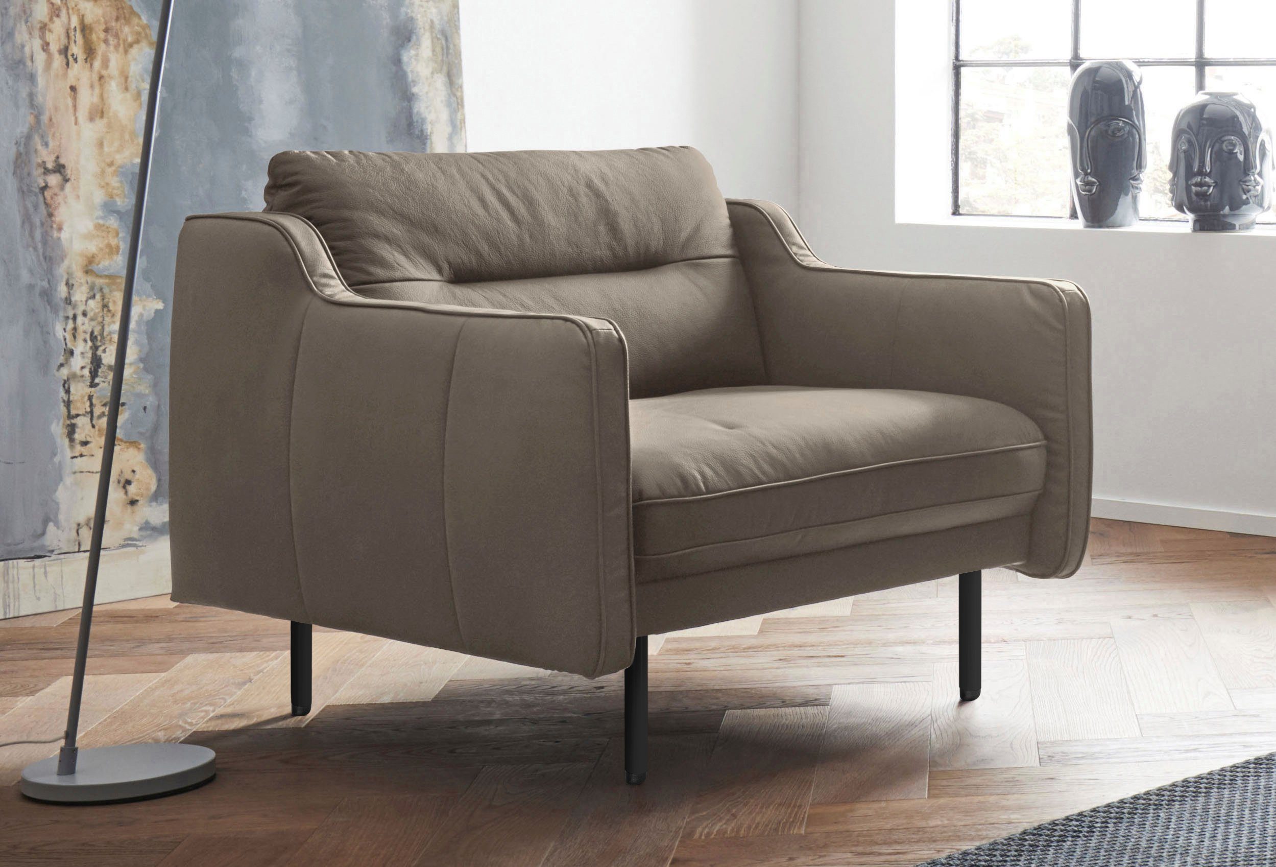 Home affaire Sessel Nordfyn, edles Design in 3 Bezugsqualitäten, Design by günstig online kaufen