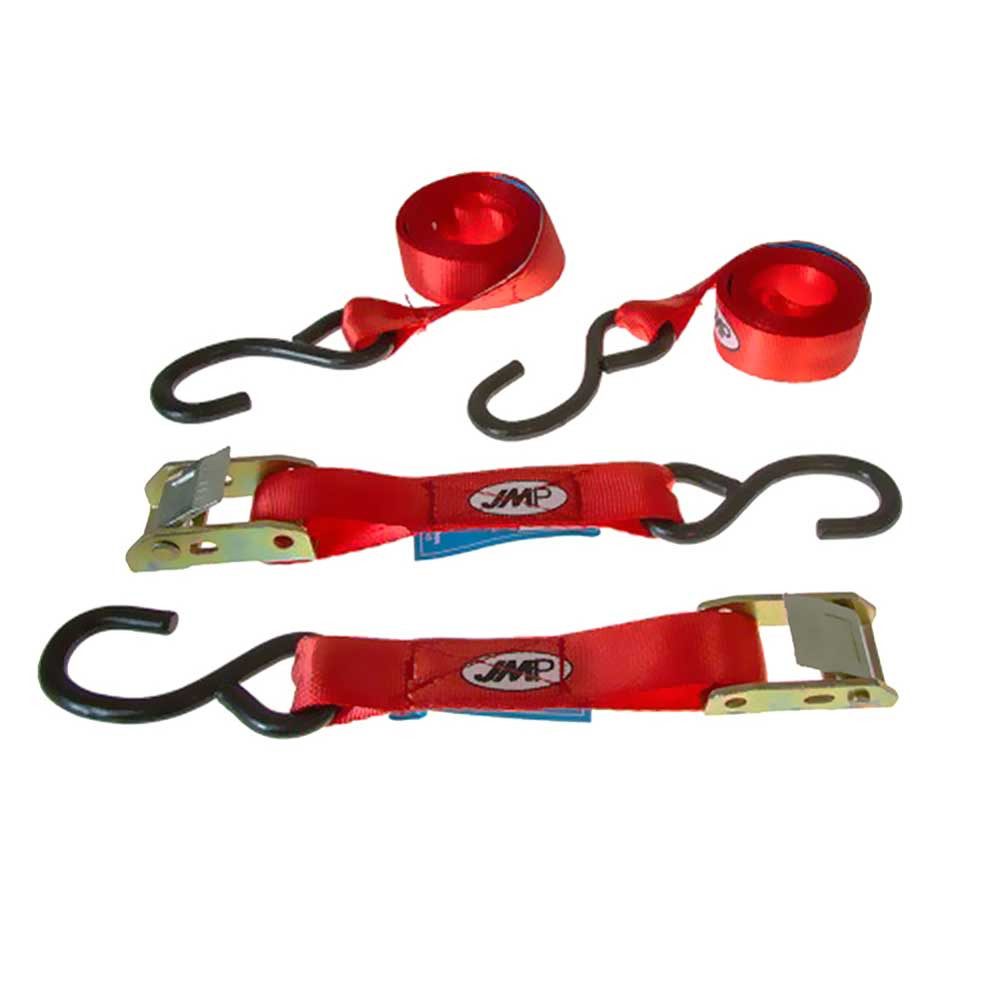 Anhänger JMP Zurrgurt 25mm/2m Satz + Klemmschl & S-Haken schwarz Motorrad