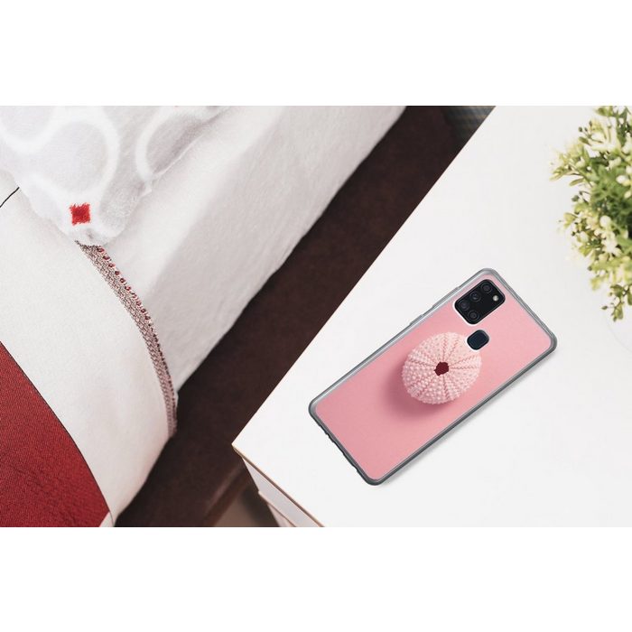 MuchoWow Handyhülle Tiere - Meer - Rosa Handyhülle Samsung Galaxy A21s Smartphone-Bumper Print Handy AR12300