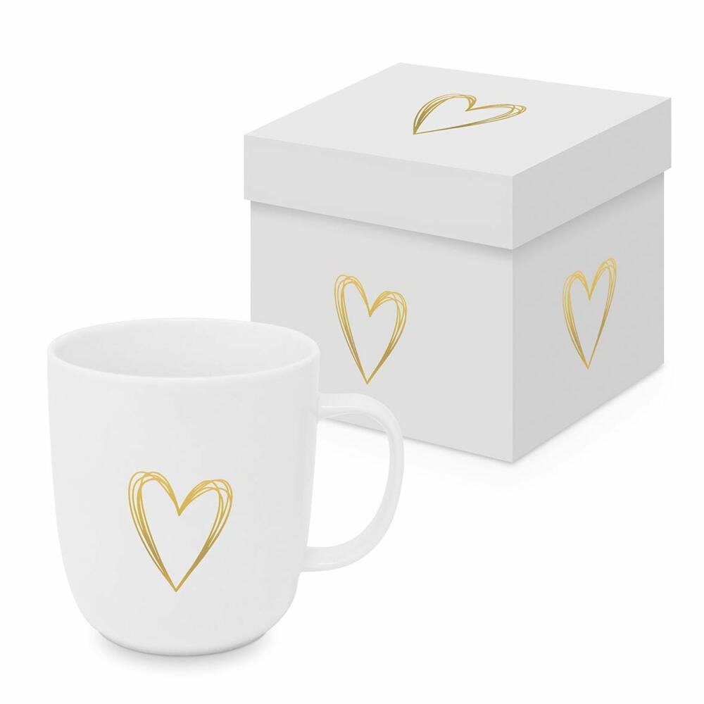 Tasse Pure Heart gold Matte Mug 400 ml