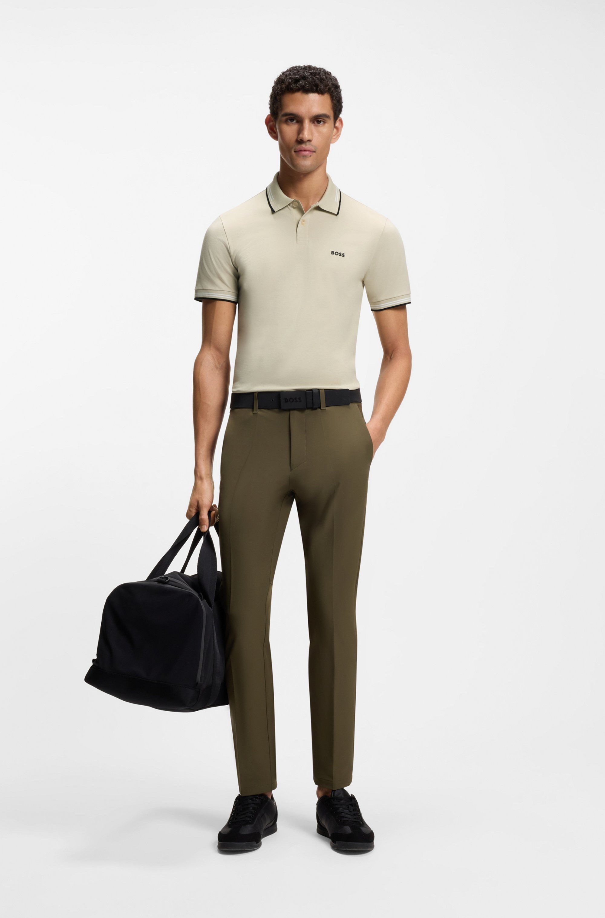 BOSS GREEN Poloshirt Paul Slim Fit Stretch-Baumwoll-Pique mit Polokragen