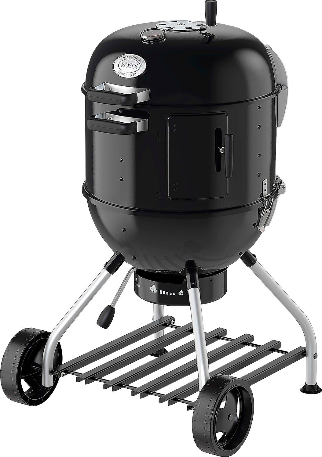 RÖSLE Smoker Kugelgrill No.1/F50-S, 25009, mit zwei Smoker-Ringen oder als Mini-Kugelgrill, 2x Ø 50 cm