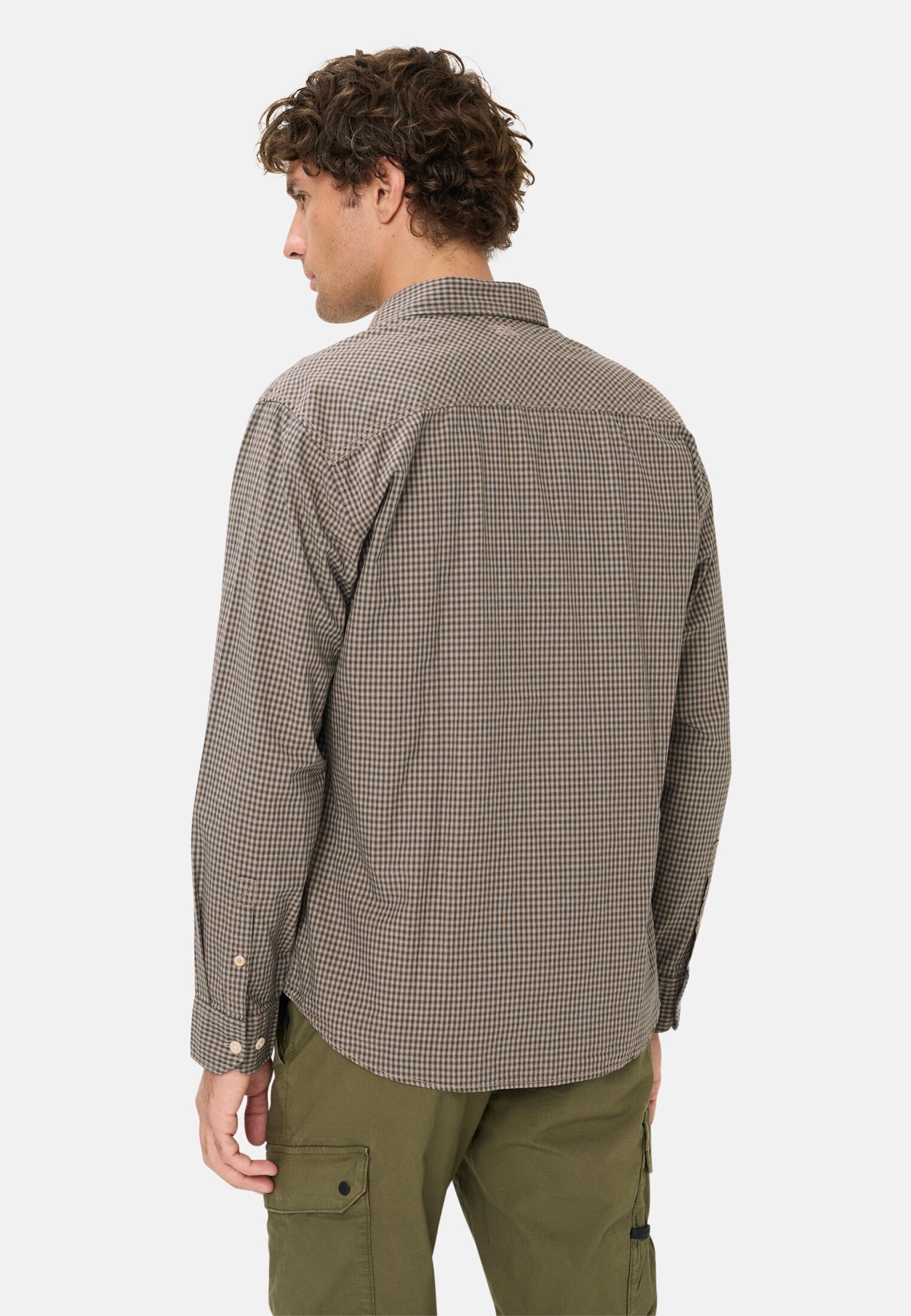 camel active Karohemd Langarmhemd mit Brusttasche Langarm Button-Down günstig online kaufen