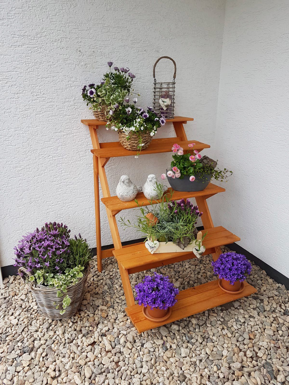 promadino Pflanzentreppe Blumentreppe groß, BxTxH: 78x100x109 cm