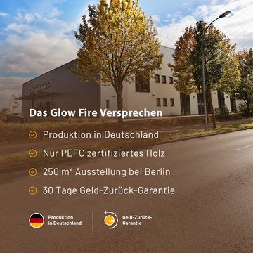 GLOW FIRE Elektrokamin Hölderlin Wasserdampf Kamin, Wandkamin, Elektrischer Kamin, Wasserdampfkamin mit 3D Feuer und Knisterfunktion