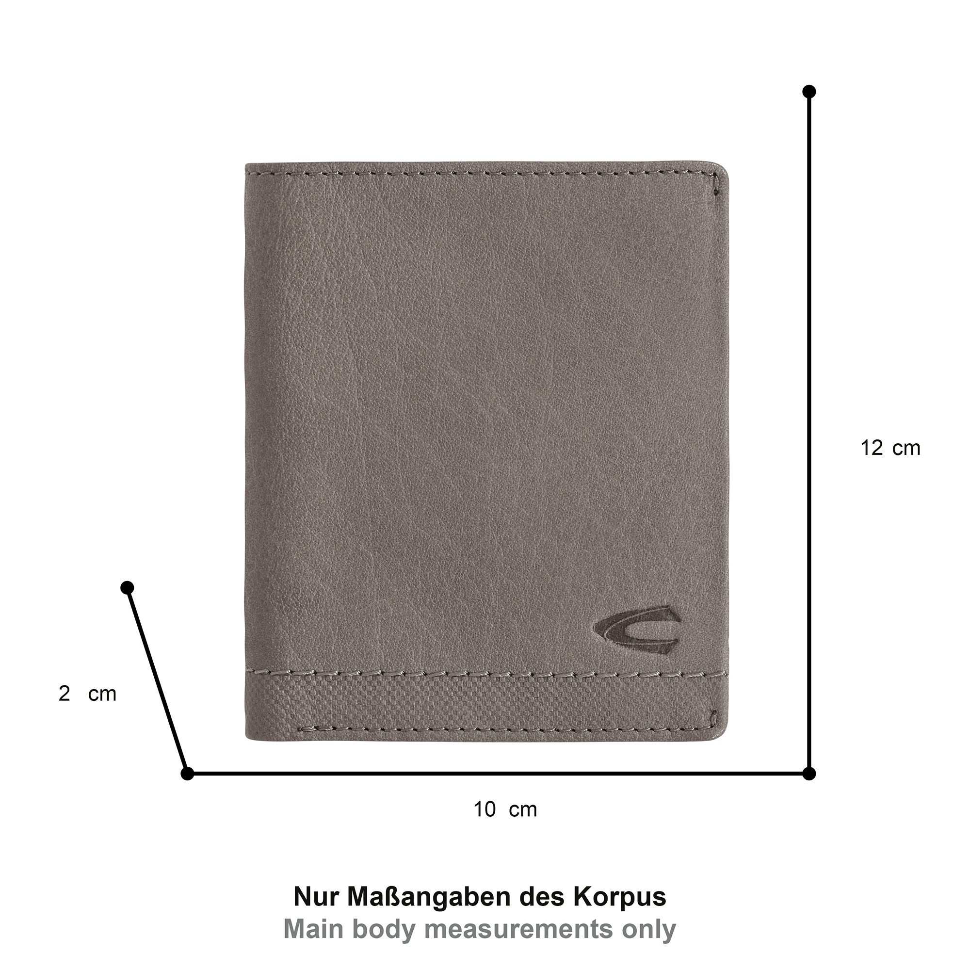 camel active Geldbörse Nimbus, weich genarbtes Leder mit leicht abgesetzten Ziernähten, RFID Schutz