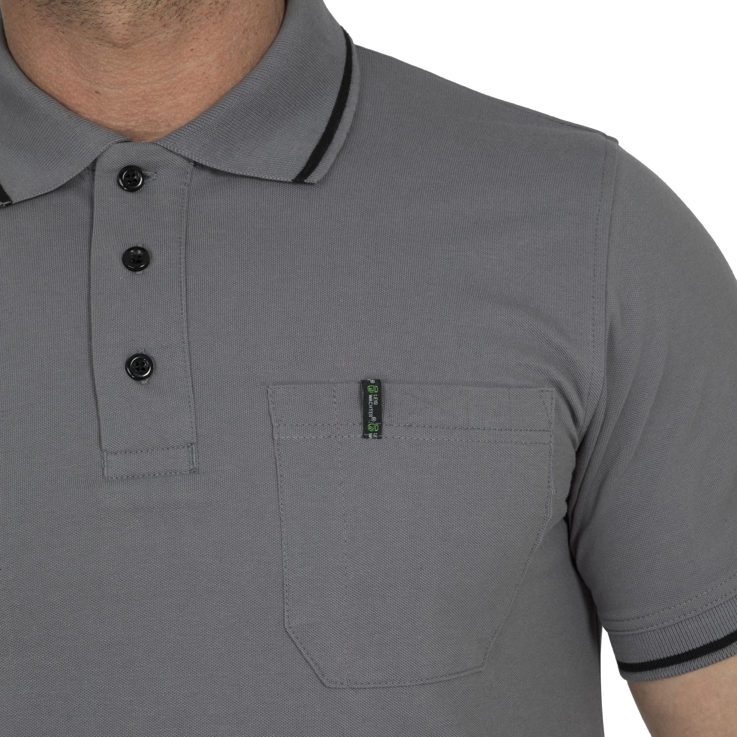 Leibwächter Poloshirt Flex-Line Herren Poloshirt kurzarm, mit Brusttasche & Stifttasche (Bequeme Workwear, antibakterielle, Antigeruchs- und Antipilling-Ausrüstung) 50% Baumwolle & 50% Polyester, 220g/m²