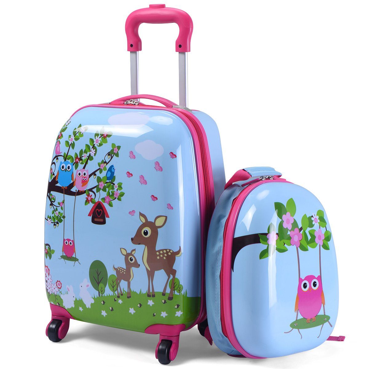 Reise Koffer Trolley Kinder Hartschale aus Polycarbonat Elfen Mädchen Set 