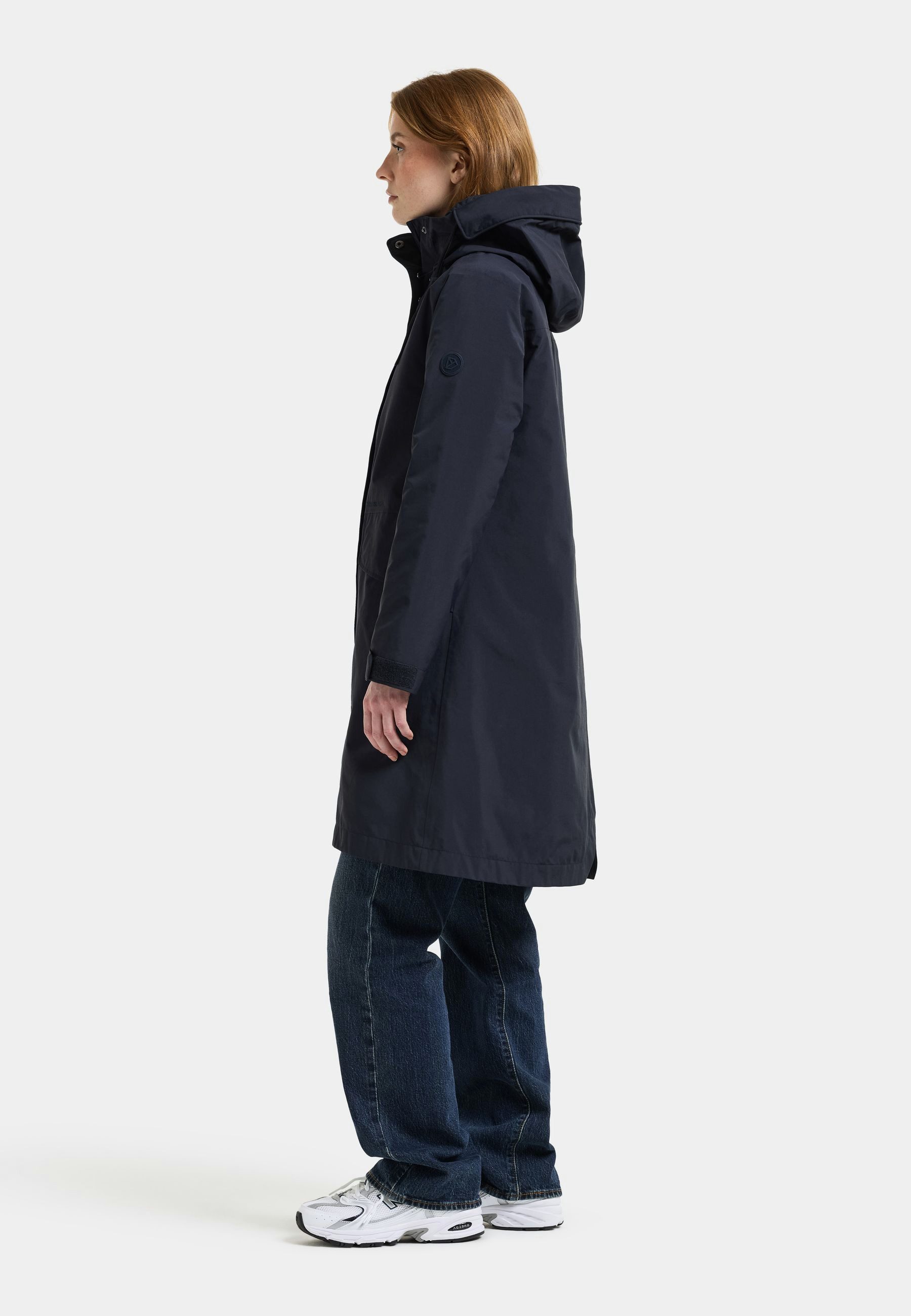 Didriksons Parka Damen Übergangsjacke Mantel Wasserdicht NEA mit Kapuze mit Taschen – Bild 3 von 5