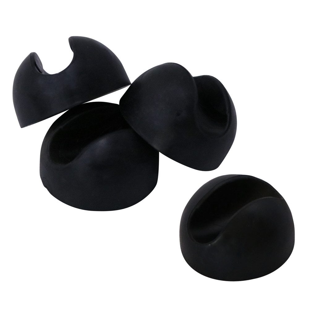Melko Мебельfuß Bodenschutz 4er Set Hairpin Tischbeinschoner 12mm Schwarz Transparent, (4er Set), Rutschfest